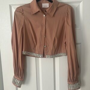 Cinq à Sept Diamond Studded Top